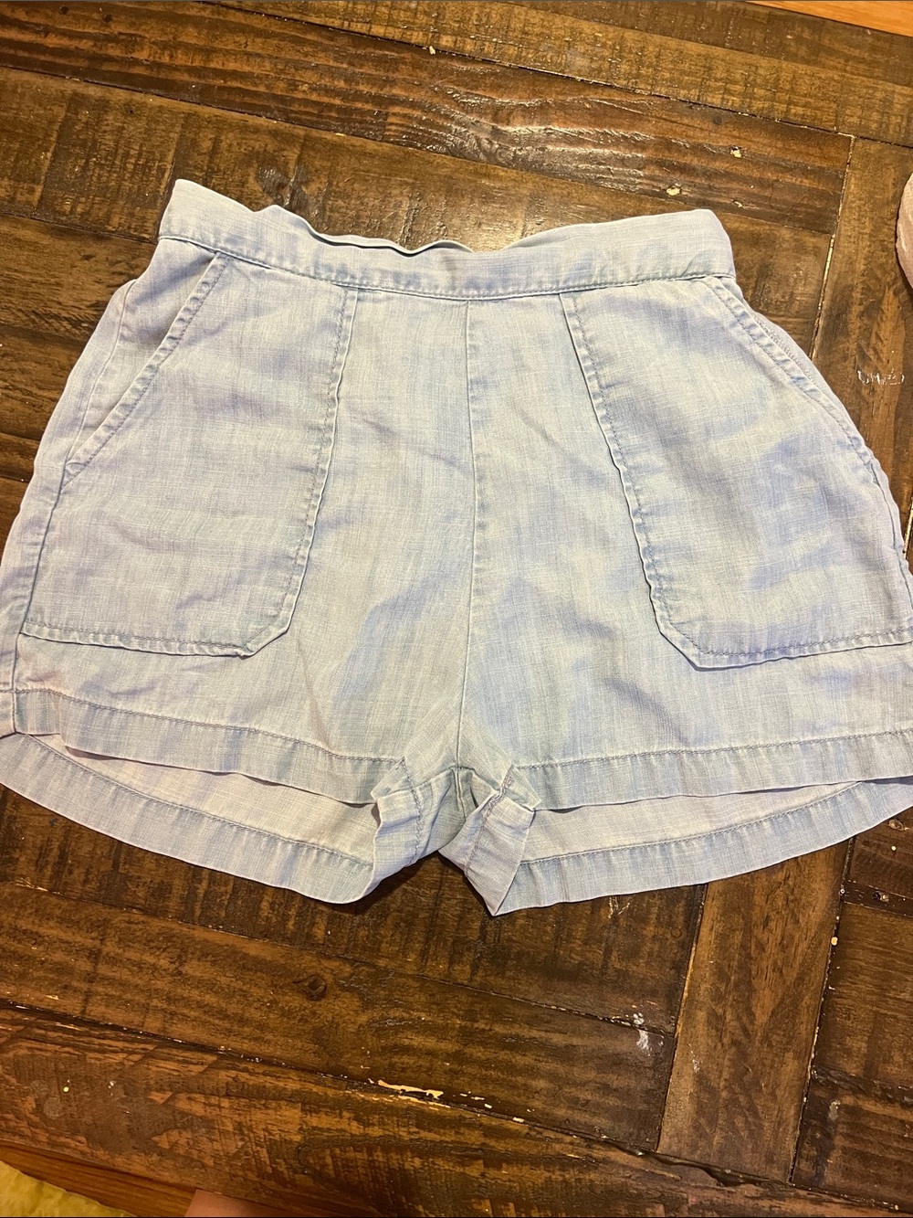 Japna Light Blue High Waist Casual Shorts